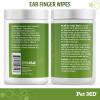 imagePet MD  Dog Ear Cleaner Wipes  Otic Cleanser for Dogs to Stop Ear Itching and Infections with Aloe and Eucalyptus  100 CountFinger Wipes