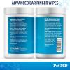 imagePet MD Cat and Dog Ear Cleaner Wipes  Advanced Otic Veterinary Ear Cleaner Formula  Dog Ear Infection Treatment  100 CountFinger Wipes