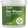 imagePet MD  Dog Ear Cleaner Wipes  Otic Cleanser for Dogs to Stop Ear Itching and Infections with Aloe and Eucalyptus  100 CountRegular Wipes