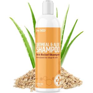 imagePet MD  Oatmeal Dog Shampoo Cats and Dogs for Itch Relief and Moisturizer for Dry Skin and Coat  16 Oz