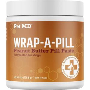 imagePet MD Wrap A Pill Peanut Butter Flavored Pill Paste for Dogs  Make a Pocket to Hide Pills and Medication for Pets  59 ServingsPeanut Butter