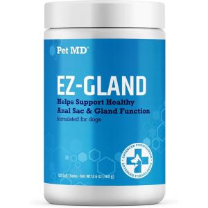 imagePet MD EZ Gland  Dog Anal Gland Chews with Pumpkin and Fiber for Dogs for Digestive Support Constipation Relief and Stool Firmer  60 ct Soft Chews120 ct